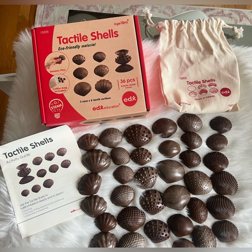 EDX Education Tactile Shells Set- learning sizes